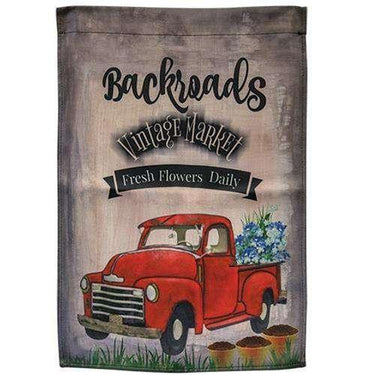 Backroads Red Truck Garden Flag - The Fox Decor